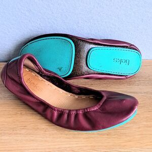Tieks Gavrieli Womens 7 Pink Leather Ballet Flats Foldable Travel Shoes Fushia